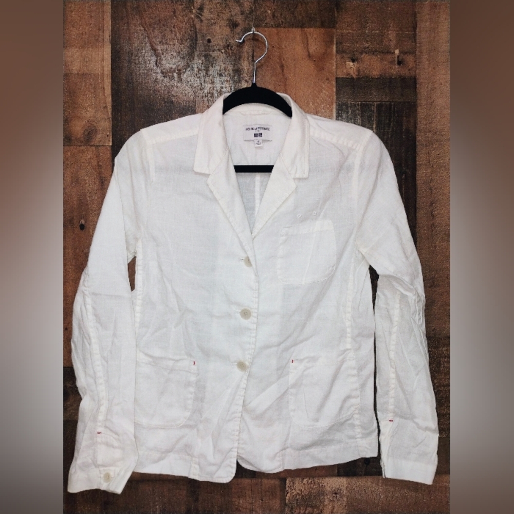 Uniqlo x Ines De La Fressange Linen Blend Button Front Shirt Size XS Women's